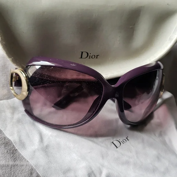 小物 00s archive DIOR sunglasses y2k VINTAGE CHRISTIAN DIOR HIT SILVER LIGHT BLUE LENSES 2000